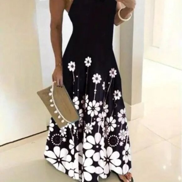 Women Plus Size Elegant Floral Maxi Summer Party Cocktail Holiday Dress 20W - Picture 2 of 9